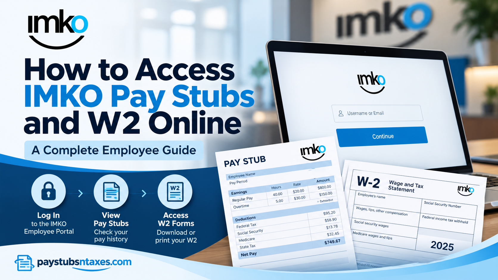 How to Access IMKO Pay Stubs and W2 Online