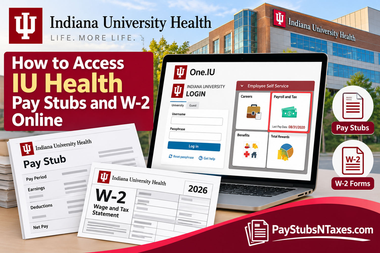 How to Access IU Health Pay Stubs and W-2 Online