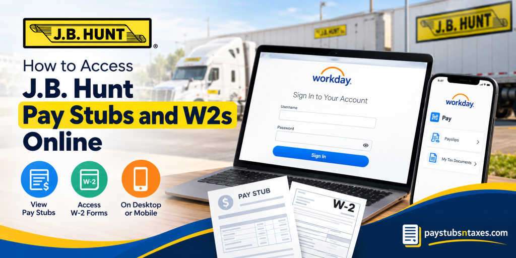 How to Access J.B. Hunt Pay Stubs and W-2s Online