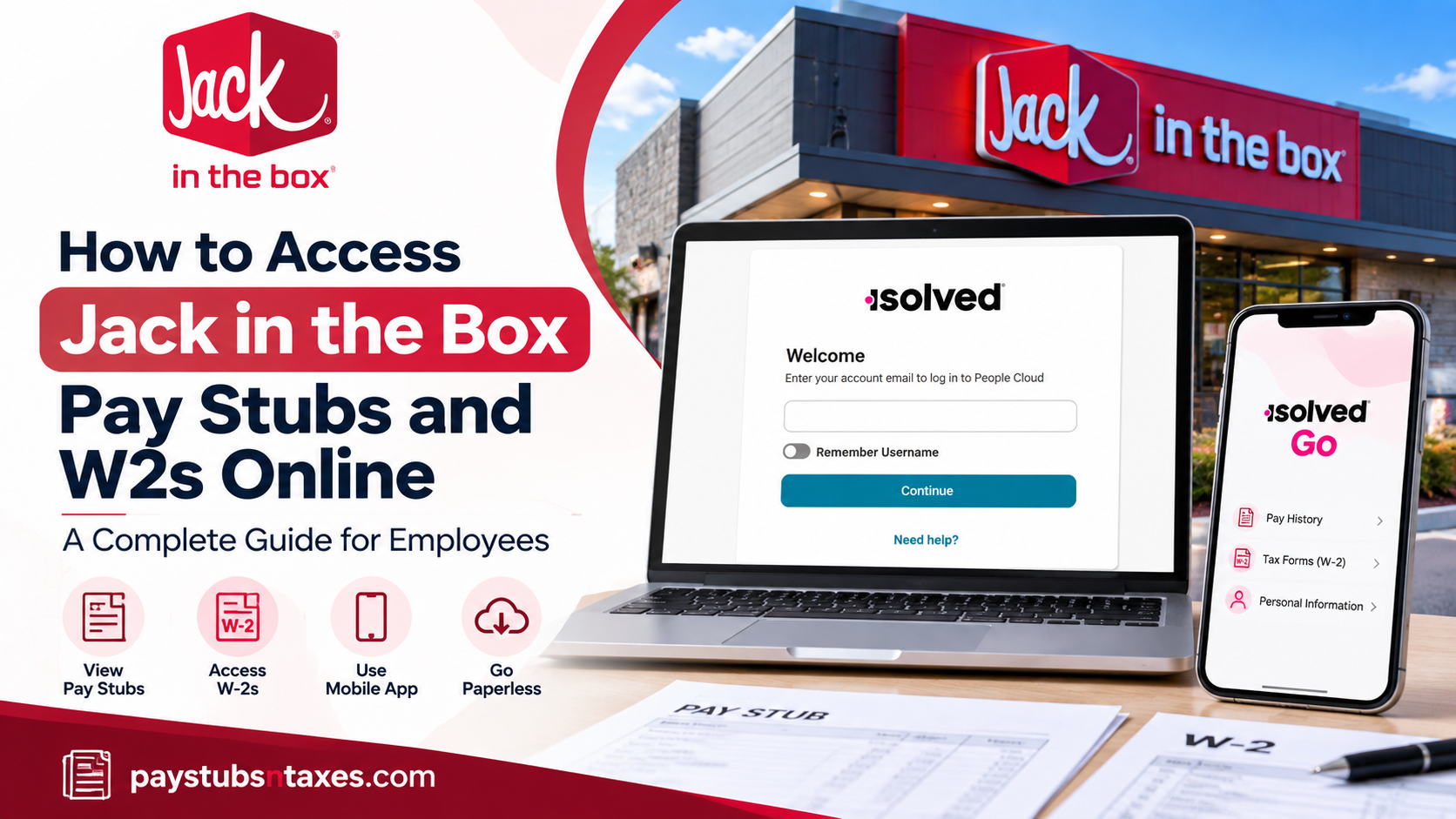 How to Access Jack in the Box Pay Stubs and W-2s Online