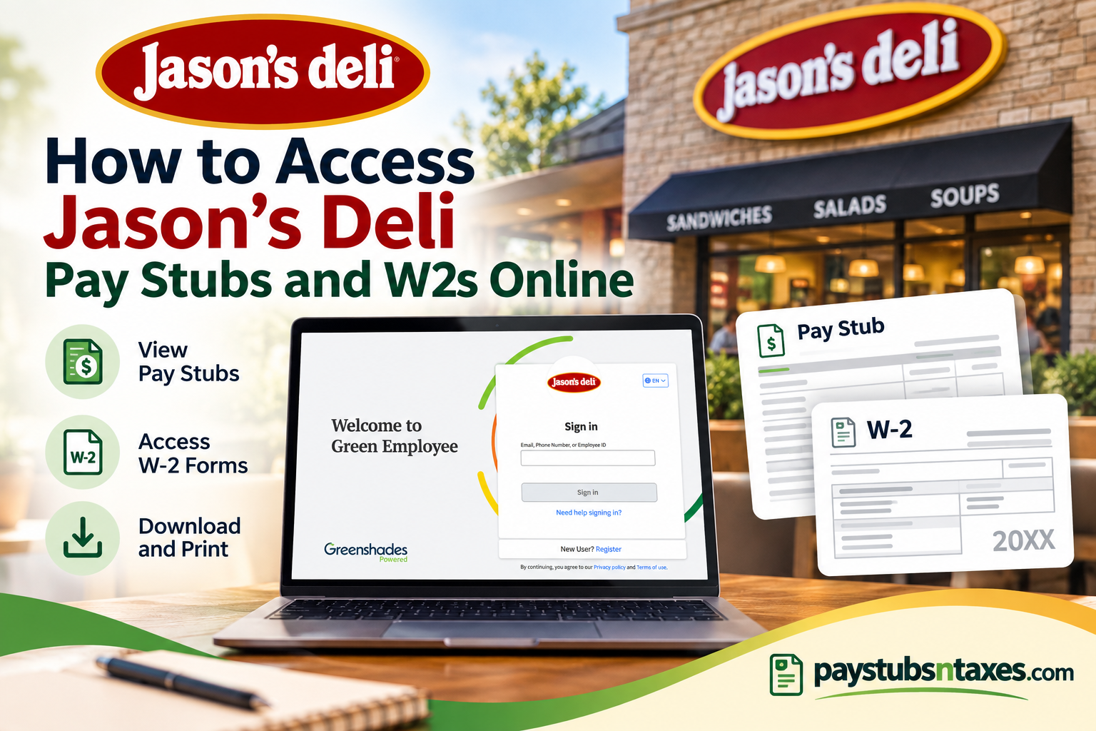 How to Access Jason’s Deli Pay Stubs and W-2s Online