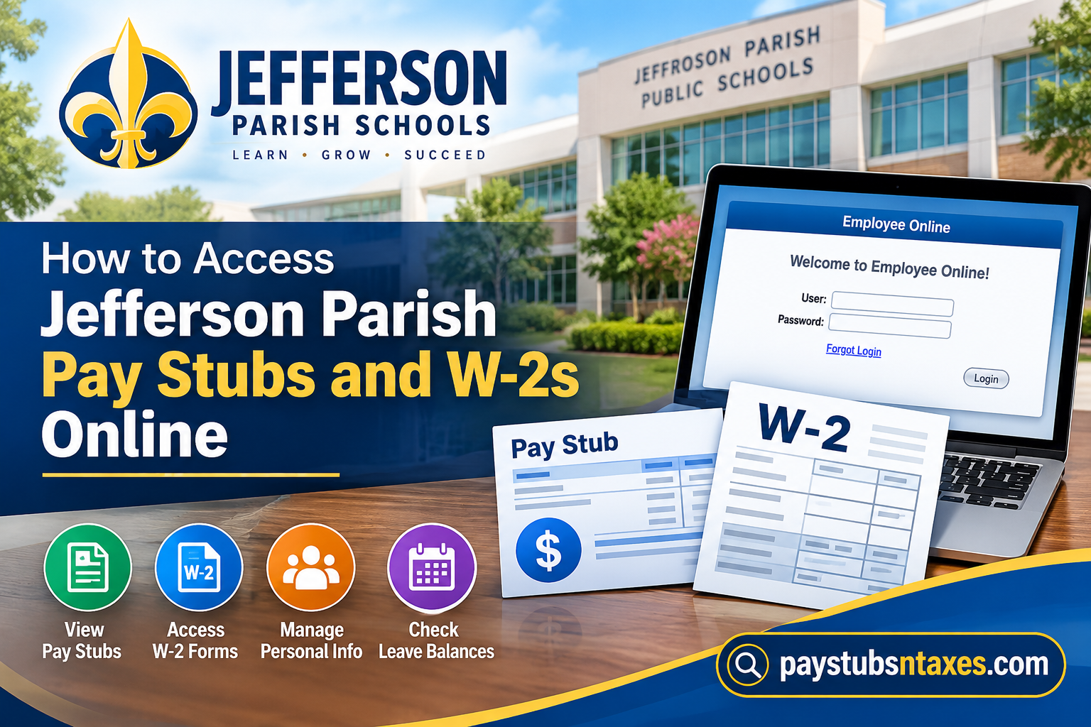 How to Access Jefferson Parish Pay Stubs and W-2s Online
