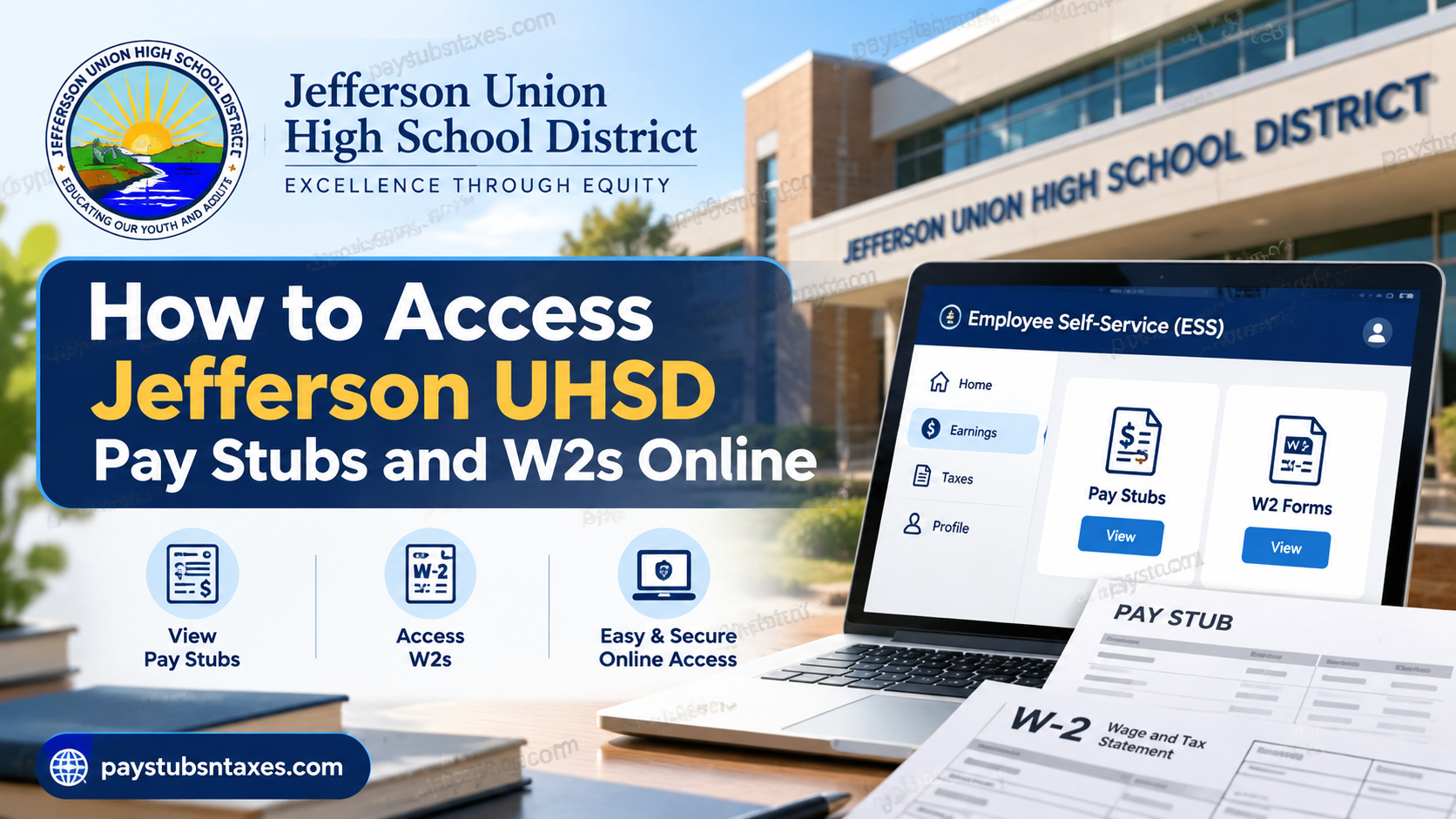 How to Access Jefferson UHSD Pay Stubs and W-2s Online