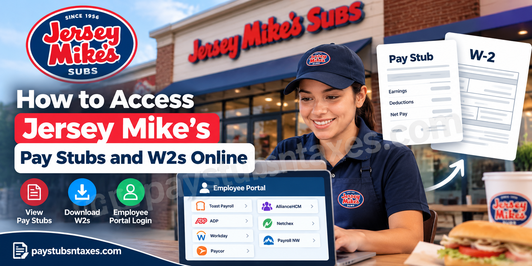 How to Access Jersey Mike’s Pay Stubs and W-2s Online