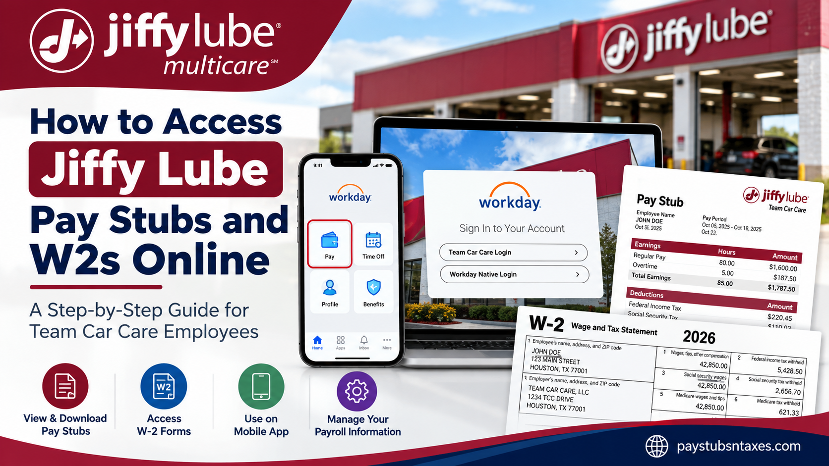 How to Access Jiffy Lube Pay Stubs and W-2s Online