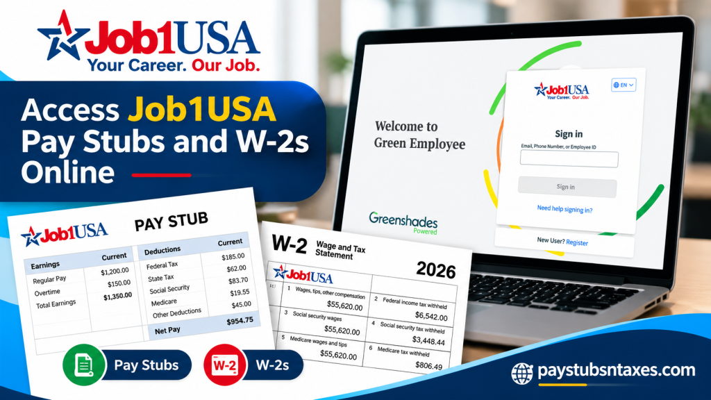 How to Access Job1USA Pay Stubs and W-2s Online