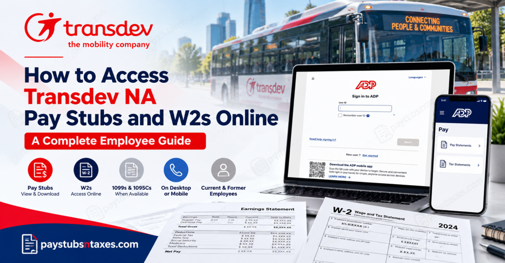 How to Access Transdev NA Pay Stubs and W-2s Online