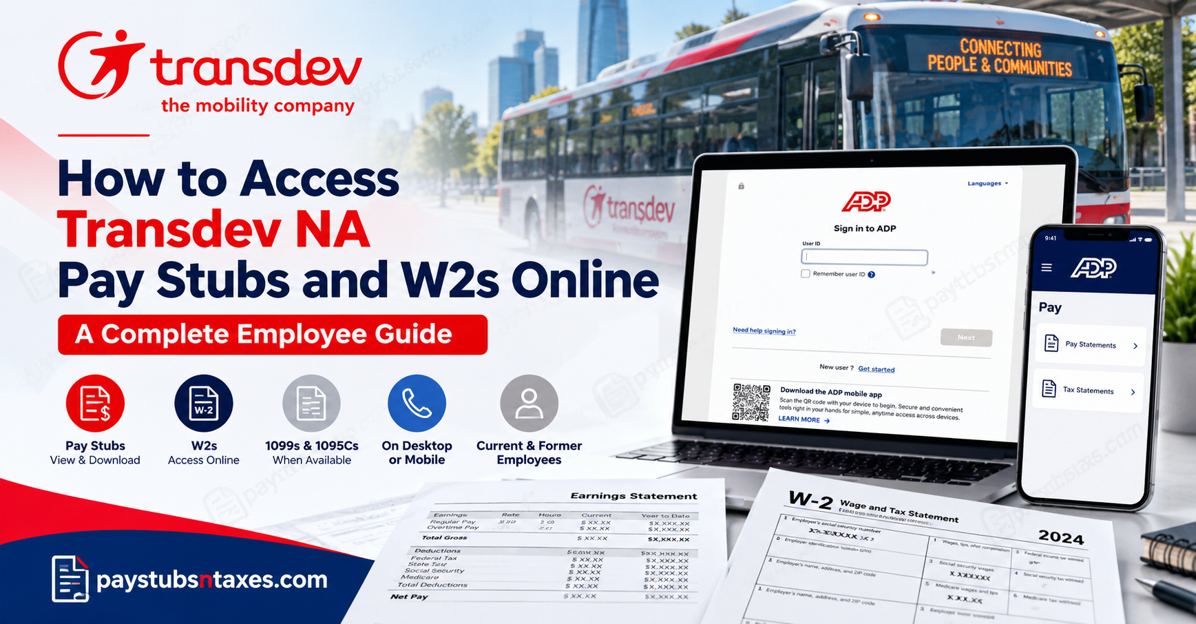 How to Access Transdev NA Pay Stubs and W-2s Online